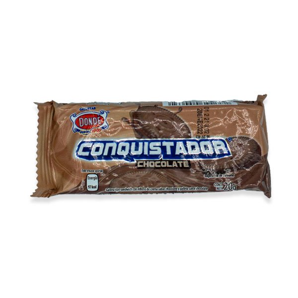 Galletas Dondé Conquistador Chocolate 20 G Listo Para Enviar A Cuba 9294